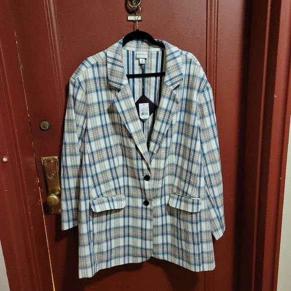 AVA & VIV WOMEN'S JACKET PLAID SIZE 3X - Picture 1 of 13